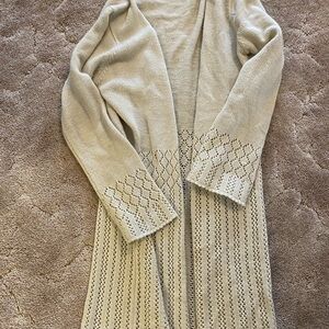 Chic Beige Open-Front Cardigan